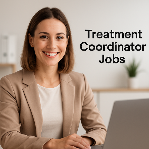 Smiling female treatment coordinator at orthodontic office desk promoting job opportunities in Frisco, Prosper, and The Colony, Texas at Elate Orthodontics
